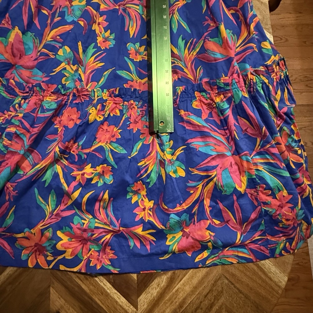 J Crew Dress Midi Floral Cotton Preppy Boho Vacay Resort Womens‎ Size 8 - Picture 10 of 13